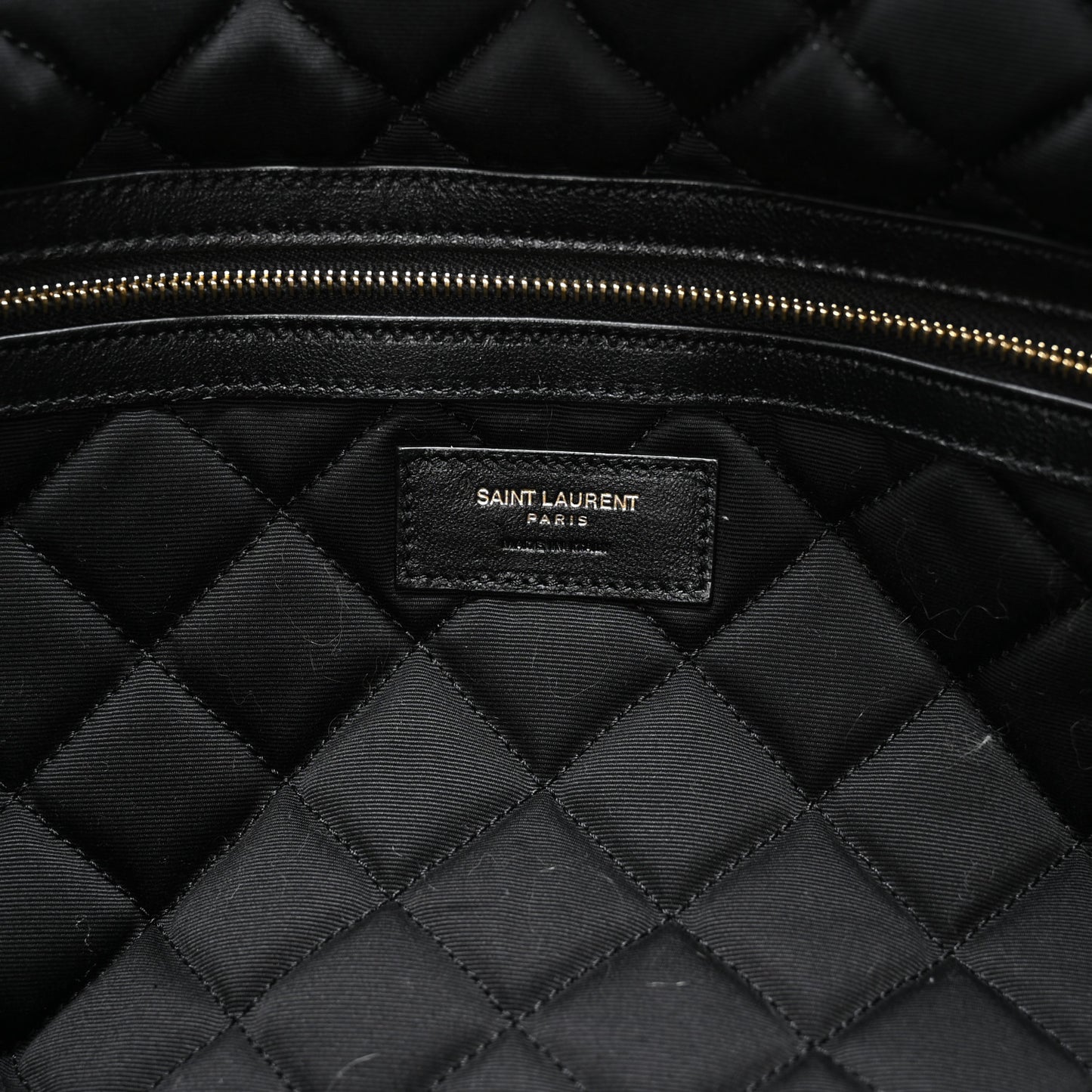 Calfskin Quilted ES Giant Travel Bag Black