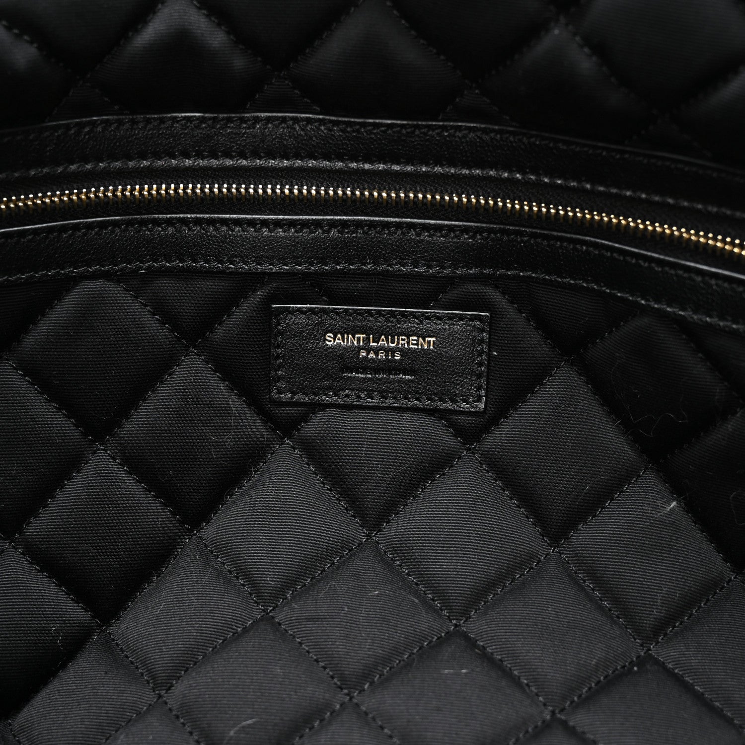 Saint Laurent Calfskin Quilted ES Giant Travel Bag Black 5 of 9
