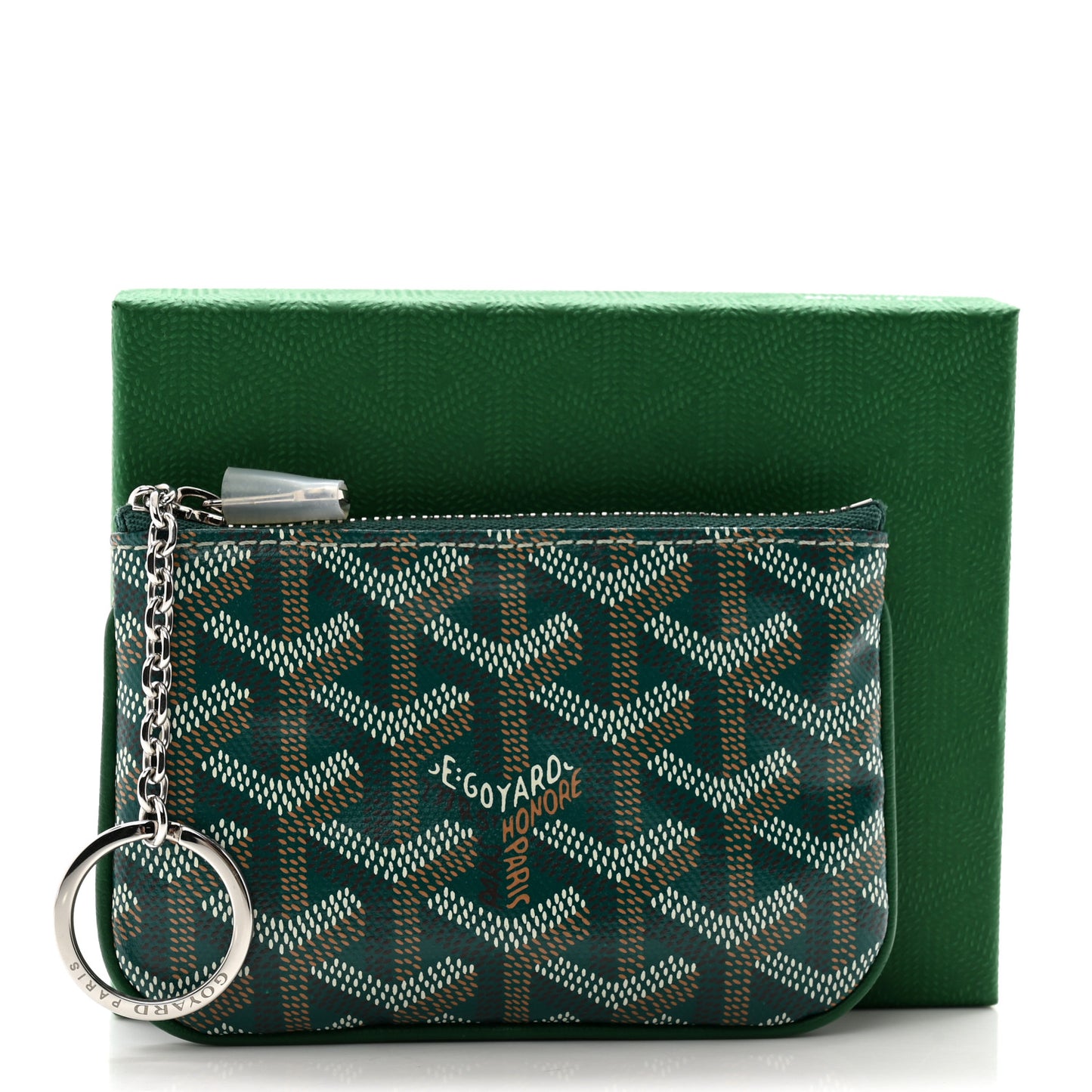 Goyardine Nano Senat Key Pouch Green