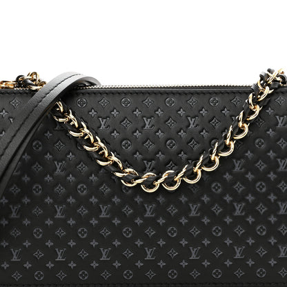 Louis Vuitton Calfskin Nanogram Embossed Lexington Pouch Black 7 of 10