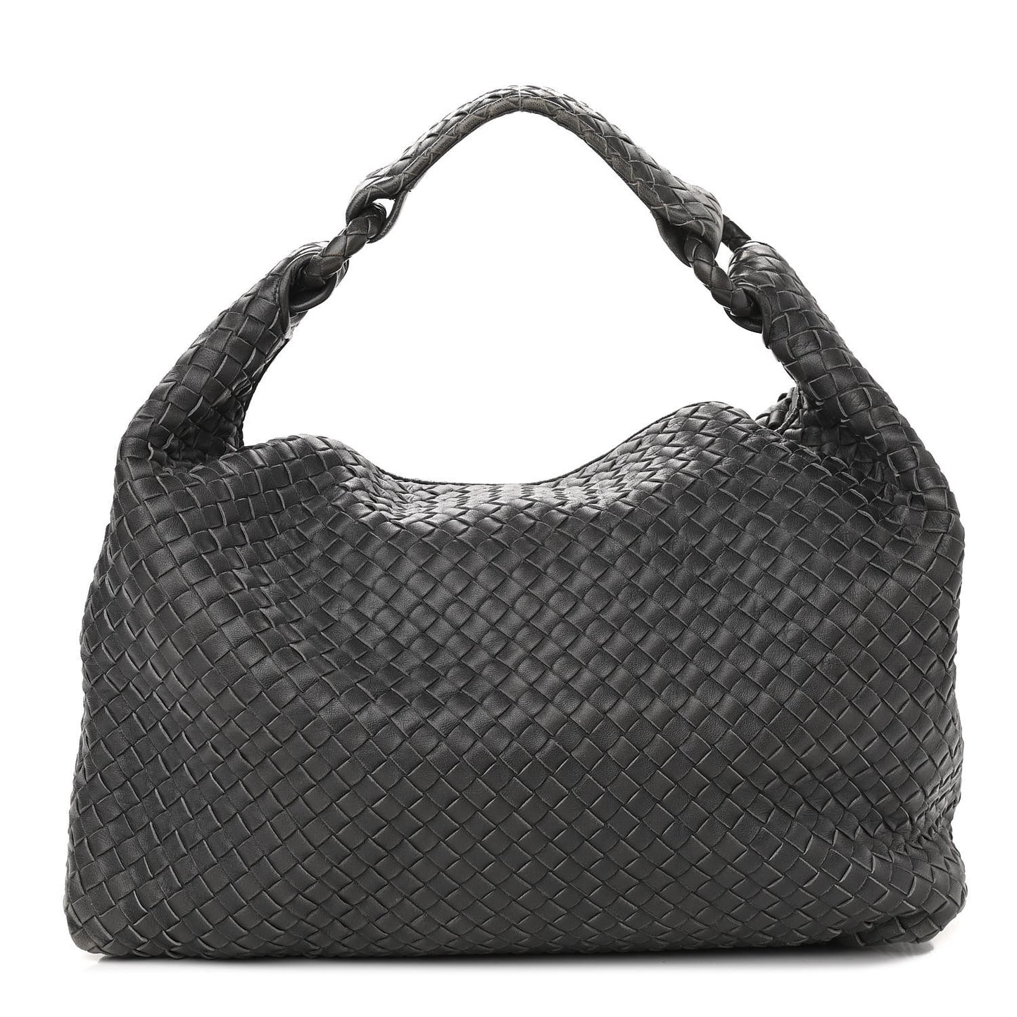 Nappa Intrecciato Sloane Hobo Ferro Gray