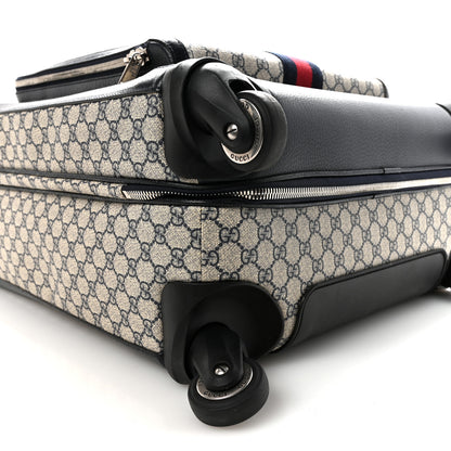 Gucci GG Supreme Monogram Web Medium Savoy Trolley Beige Blue 7 of 8