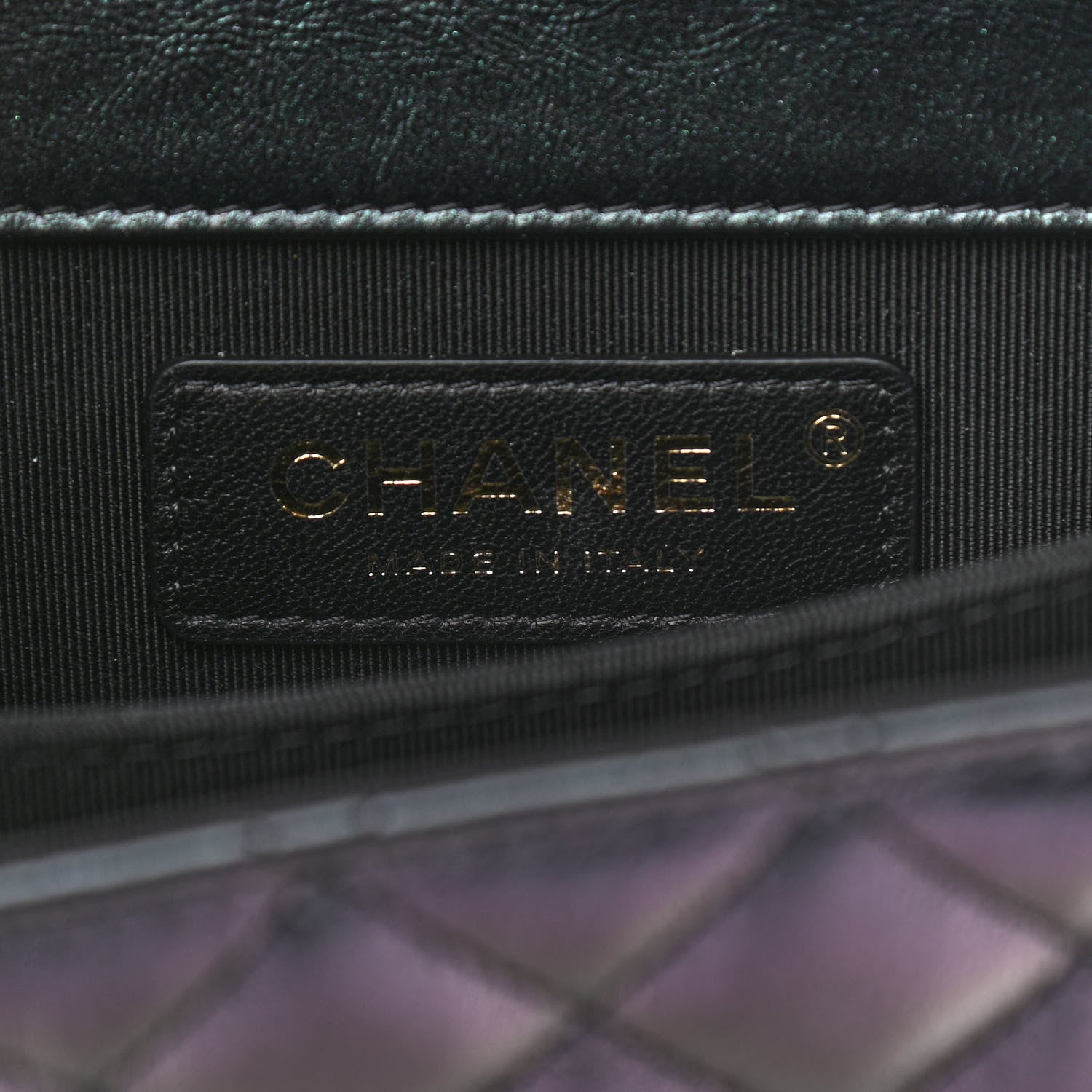 Chanel Iridescent Calfskin Quilted North South Boy Flap Black 6 of 9