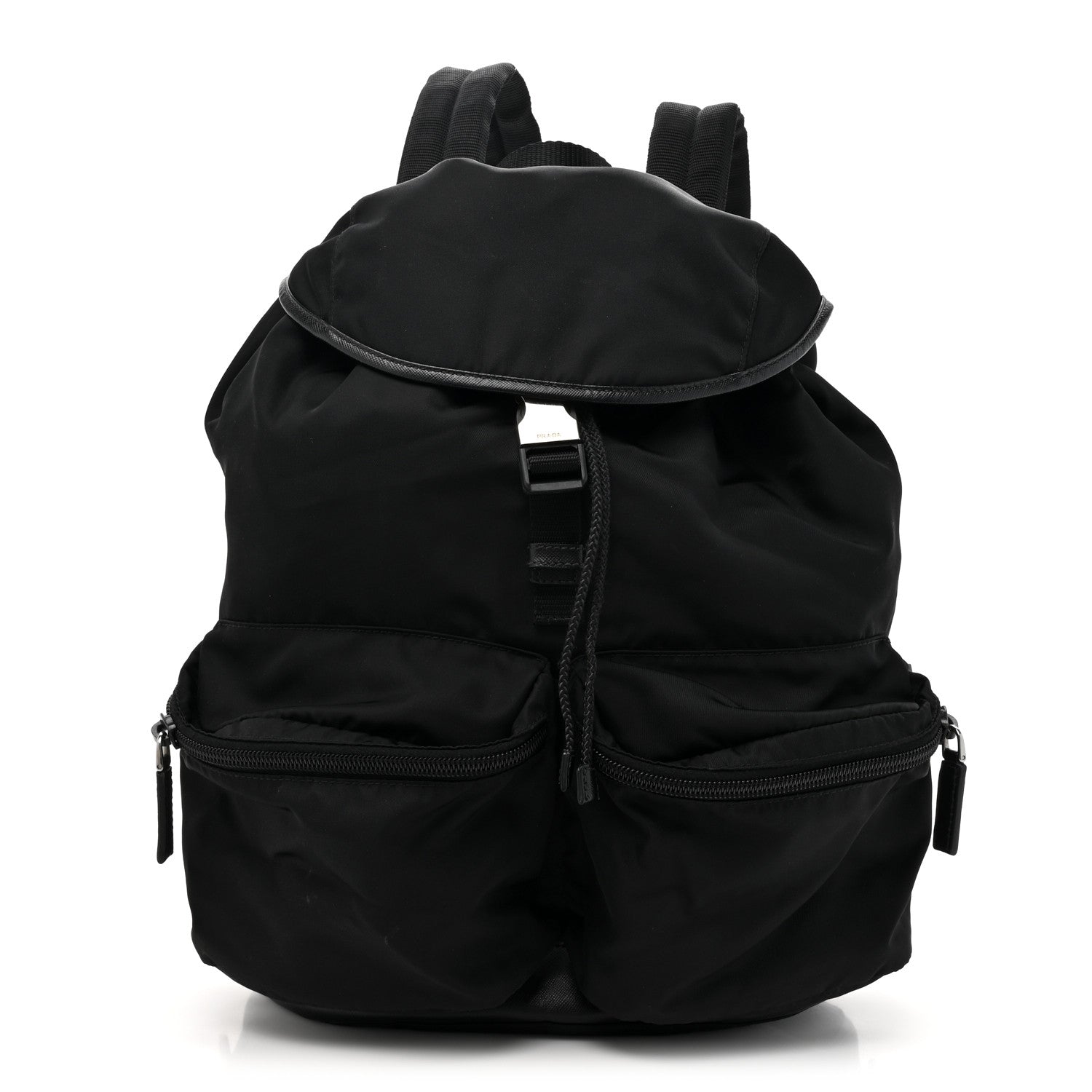 Prada Tessuto Nylon Saffiano Vela Backpack Black 1 of 12
