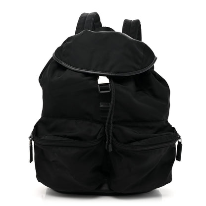 Prada Tessuto Nylon Saffiano Vela Backpack Black 1 of 12