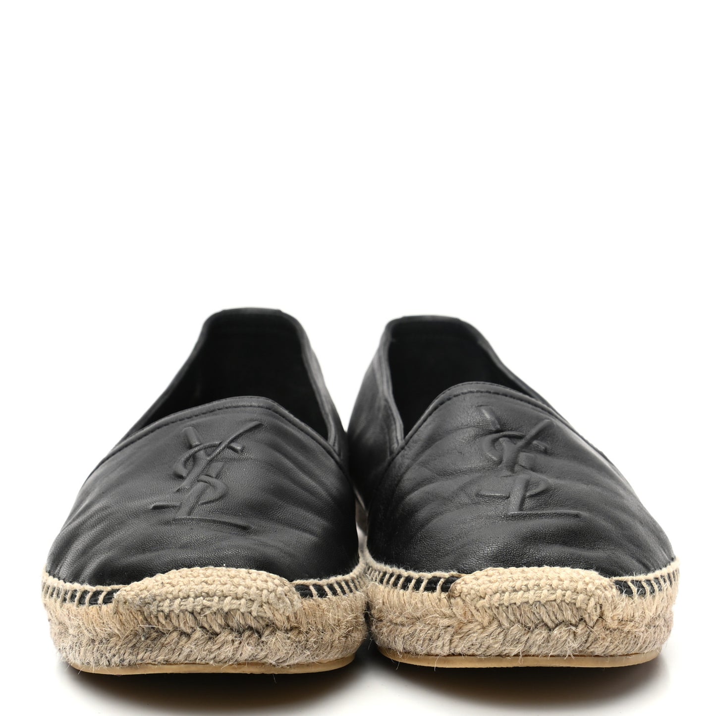 Lambskin Monogram Espadrilles 37 Black