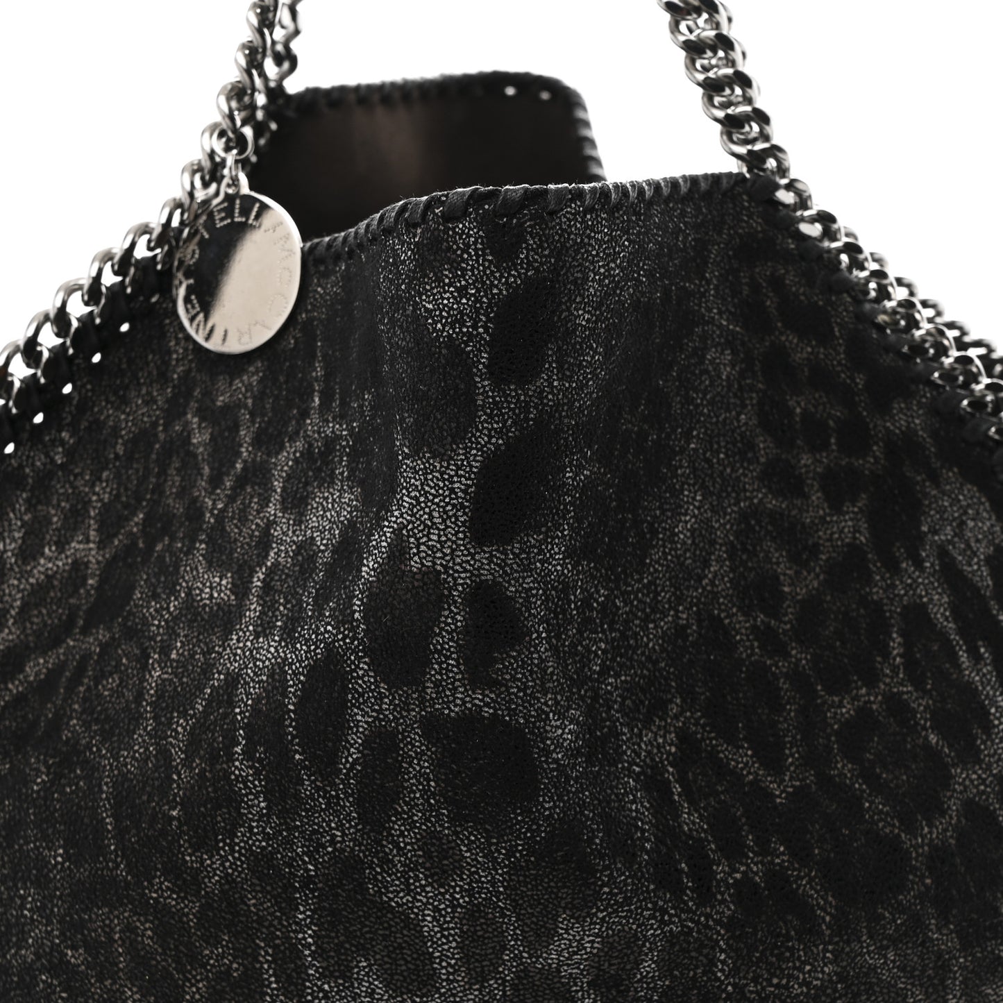 Leopard Shaggy Deer Falabella Reversible Tote Grey