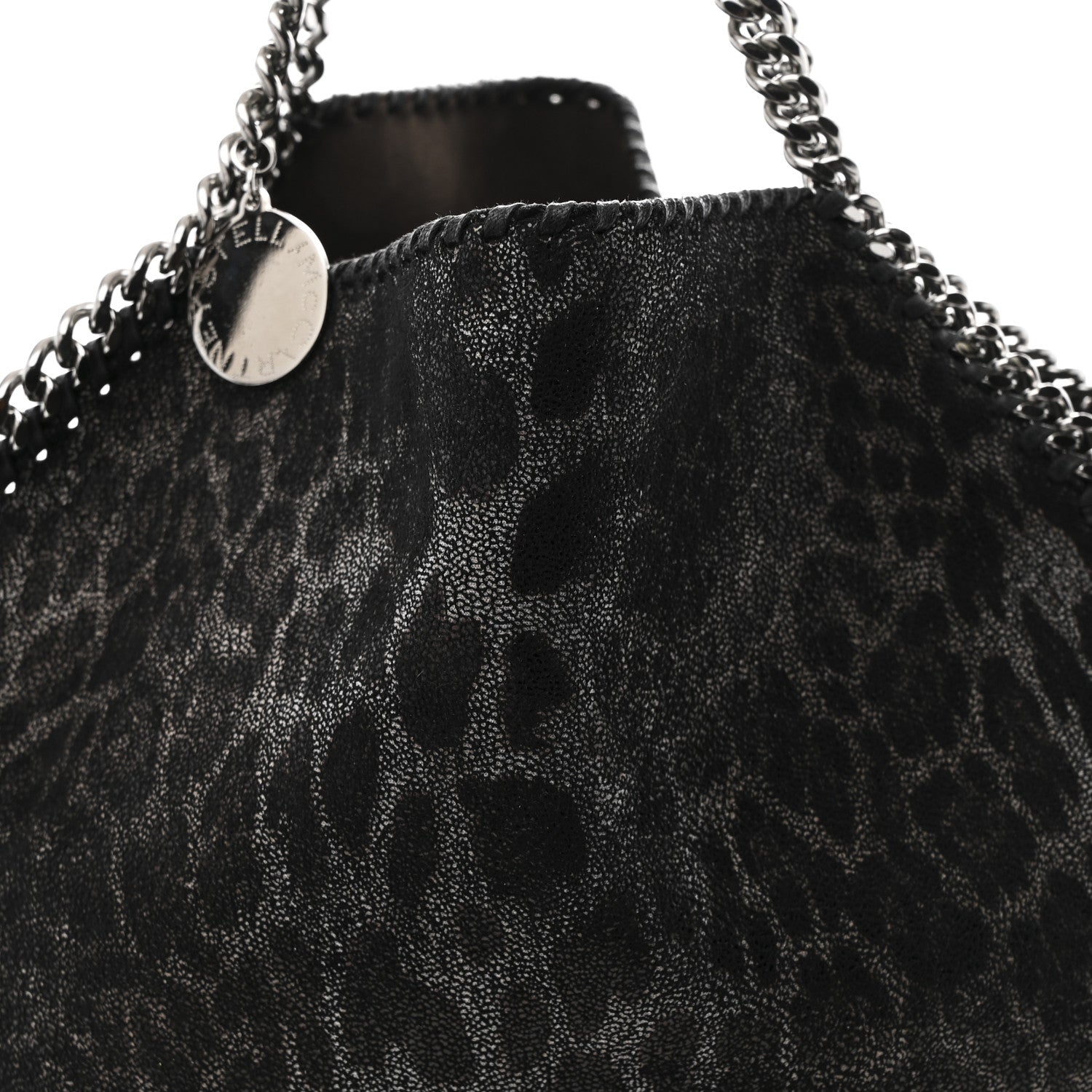 Stella McCartney Leopard Shaggy Deer Falabella Reversible Tote Grey 10 of 12