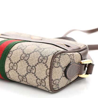 Gucci GG Supreme Monogram Web Mini Ophidia Shoulder Bag Brown 10 of 10