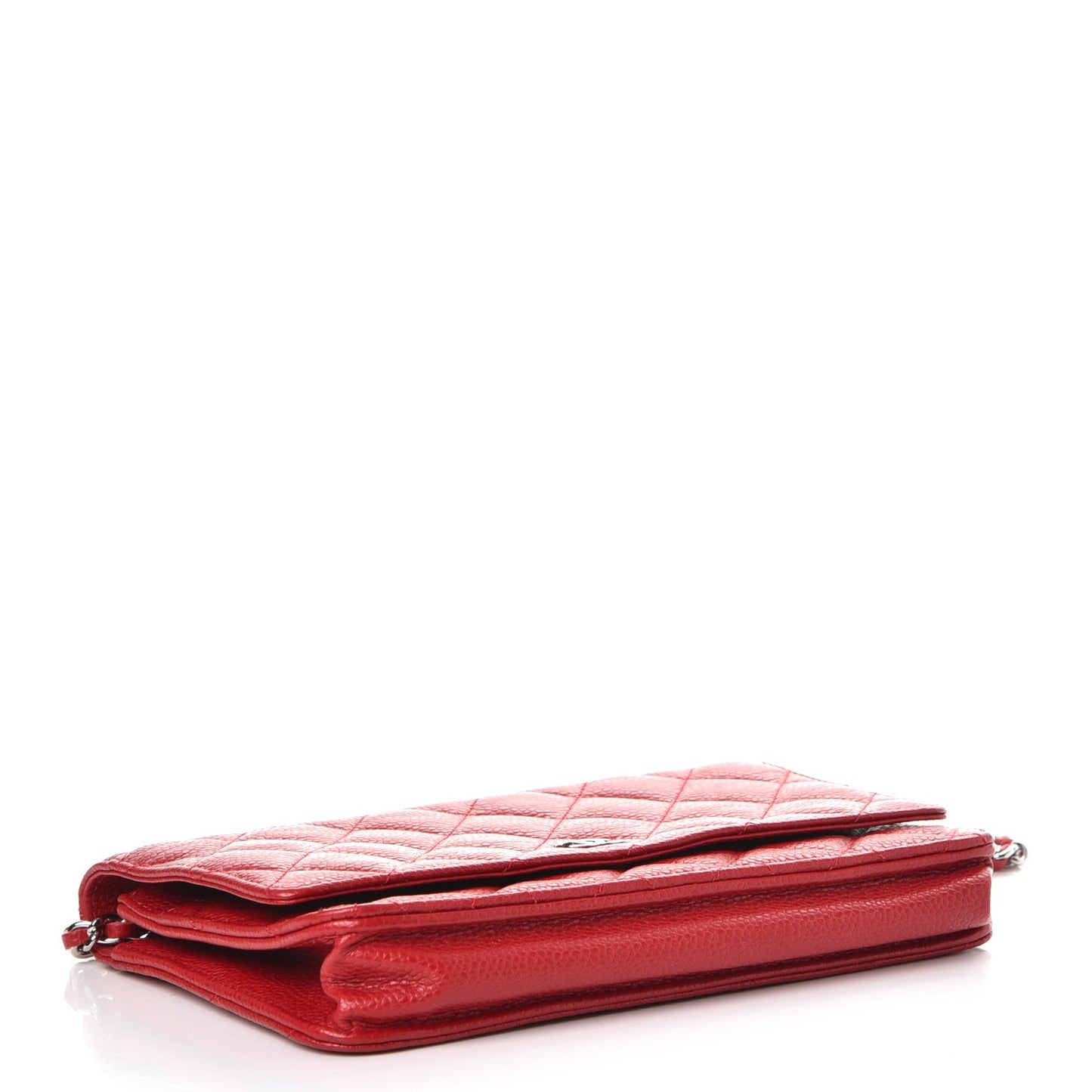 Caviar Quilted Wallet On Chain WOC Red