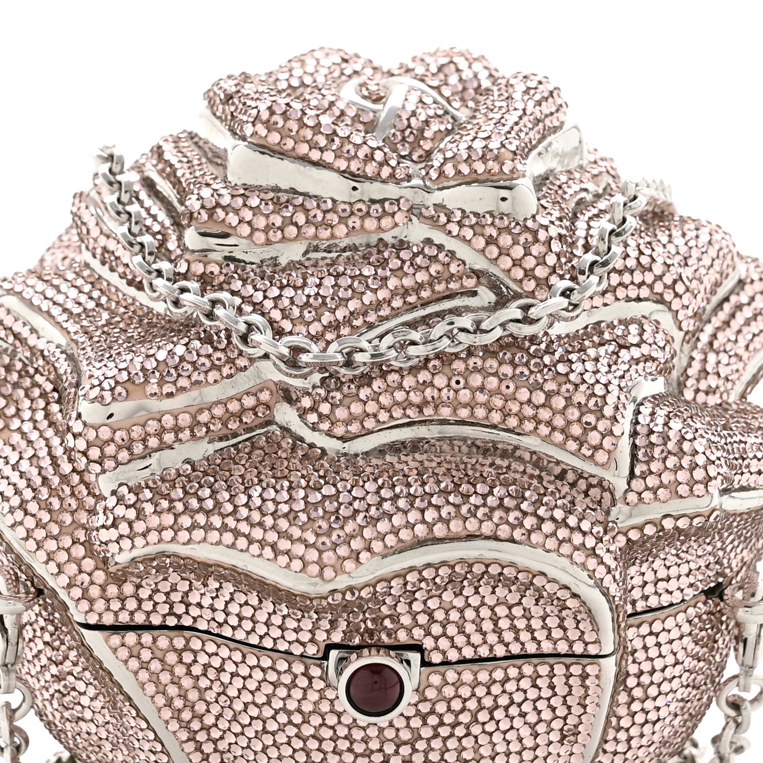 Judith Leiber Crystal Rose Minaudiere Clutch 7 of 11