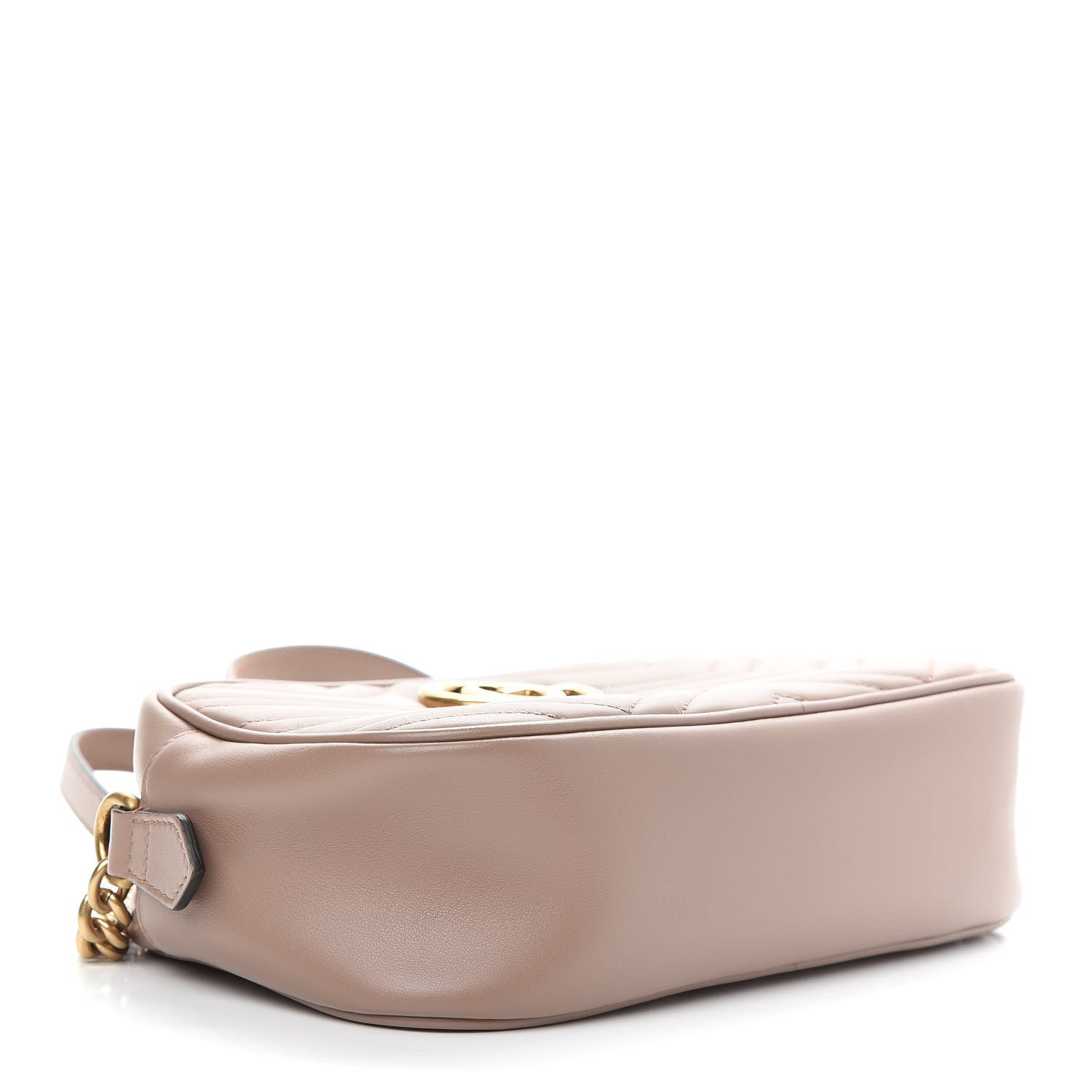 Gucci Calfskin Matelasse Small GG Marmont Chain Shoulder Bag Porcelain Rose 4 of 9