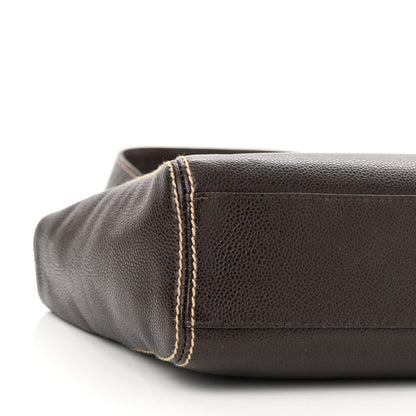 Chanel Caviar Stitched CC Shoulder Bag Brown 8 of 10