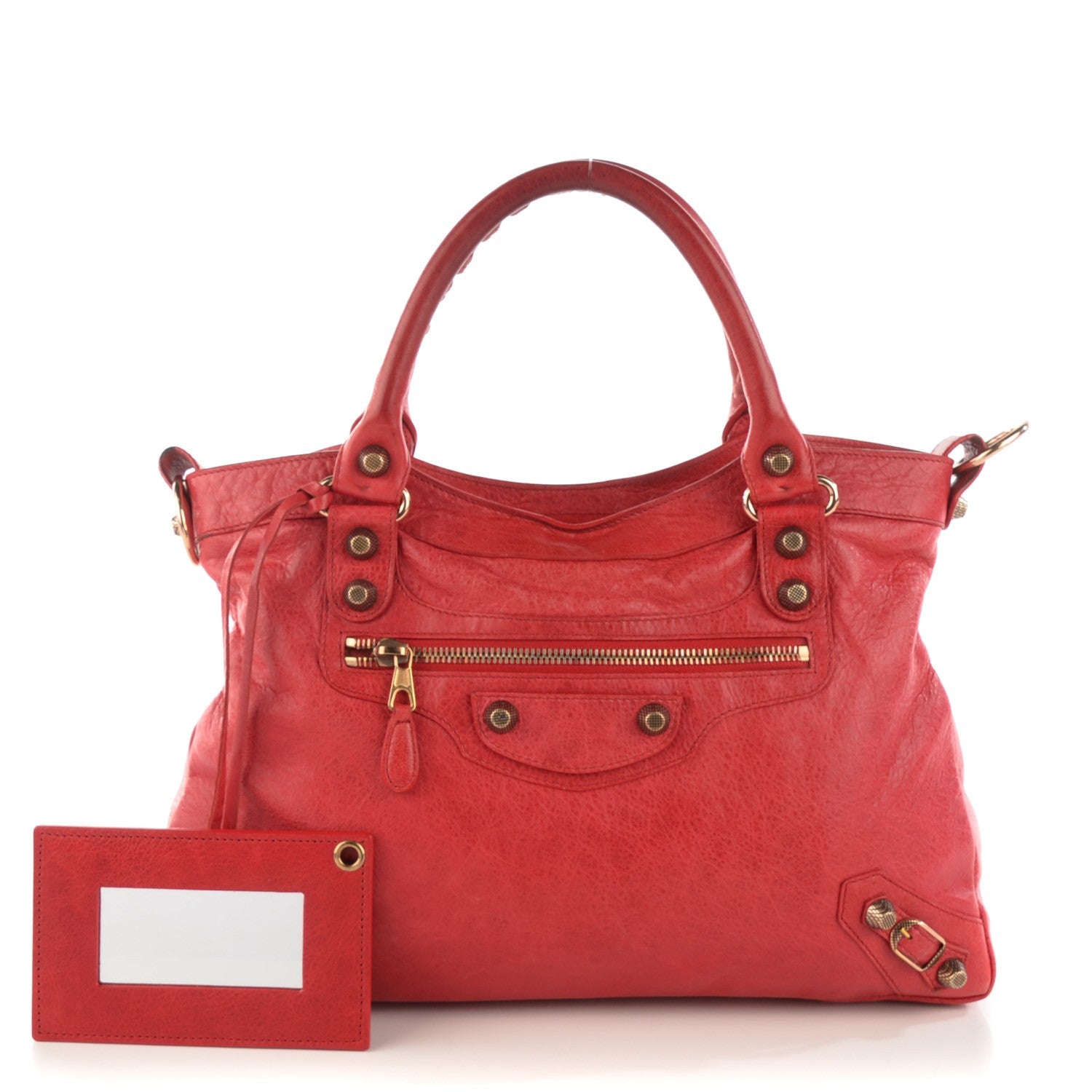 Balenciaga Agneau Giant 12 Rose Gold Hardware Town Coquelicot 1 of 12