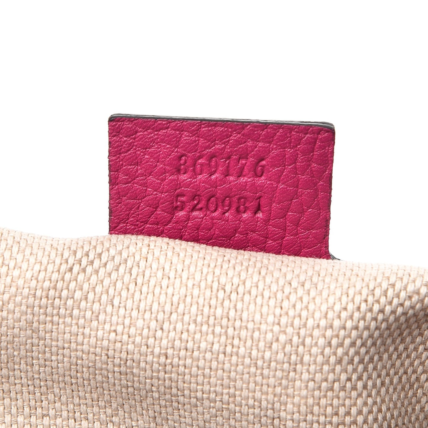 Pebbled Calfskin Small Soho Top Handle Bag Bright Bougainvillea
