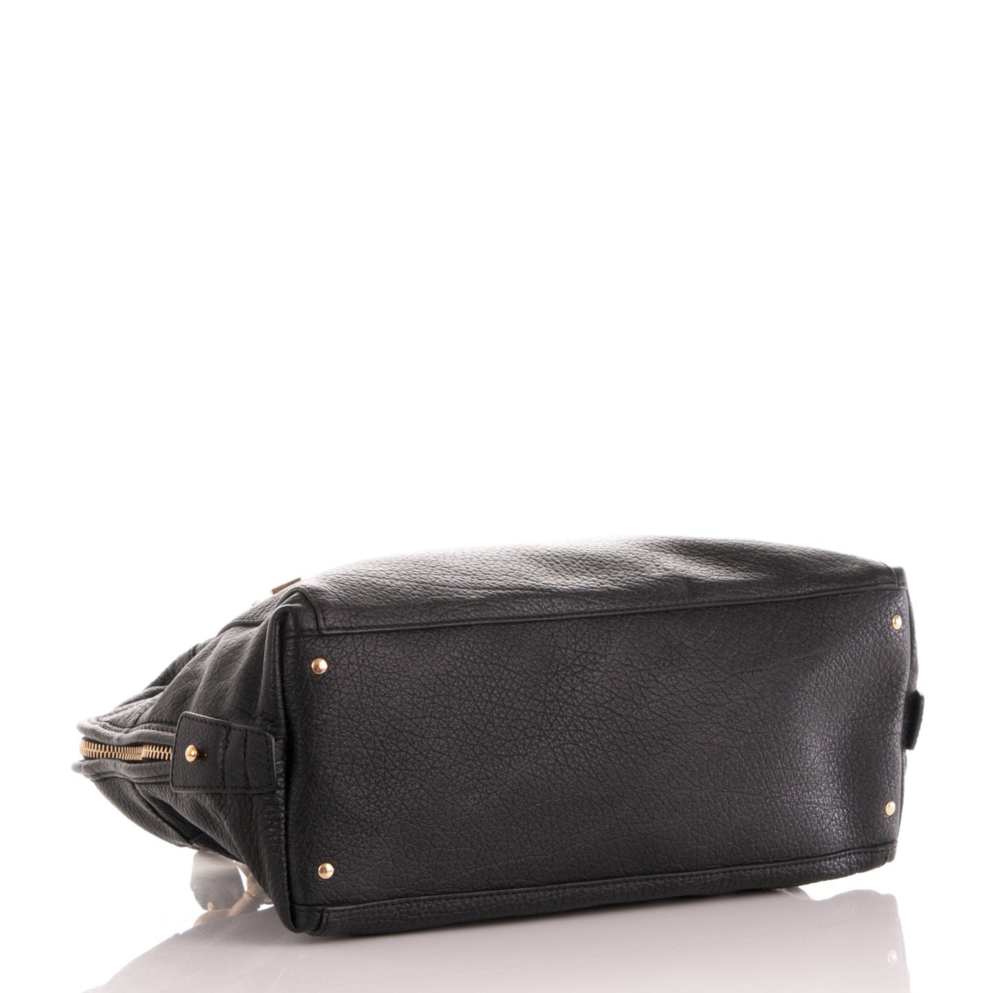Grained Calfskin Brooke Satchel Black