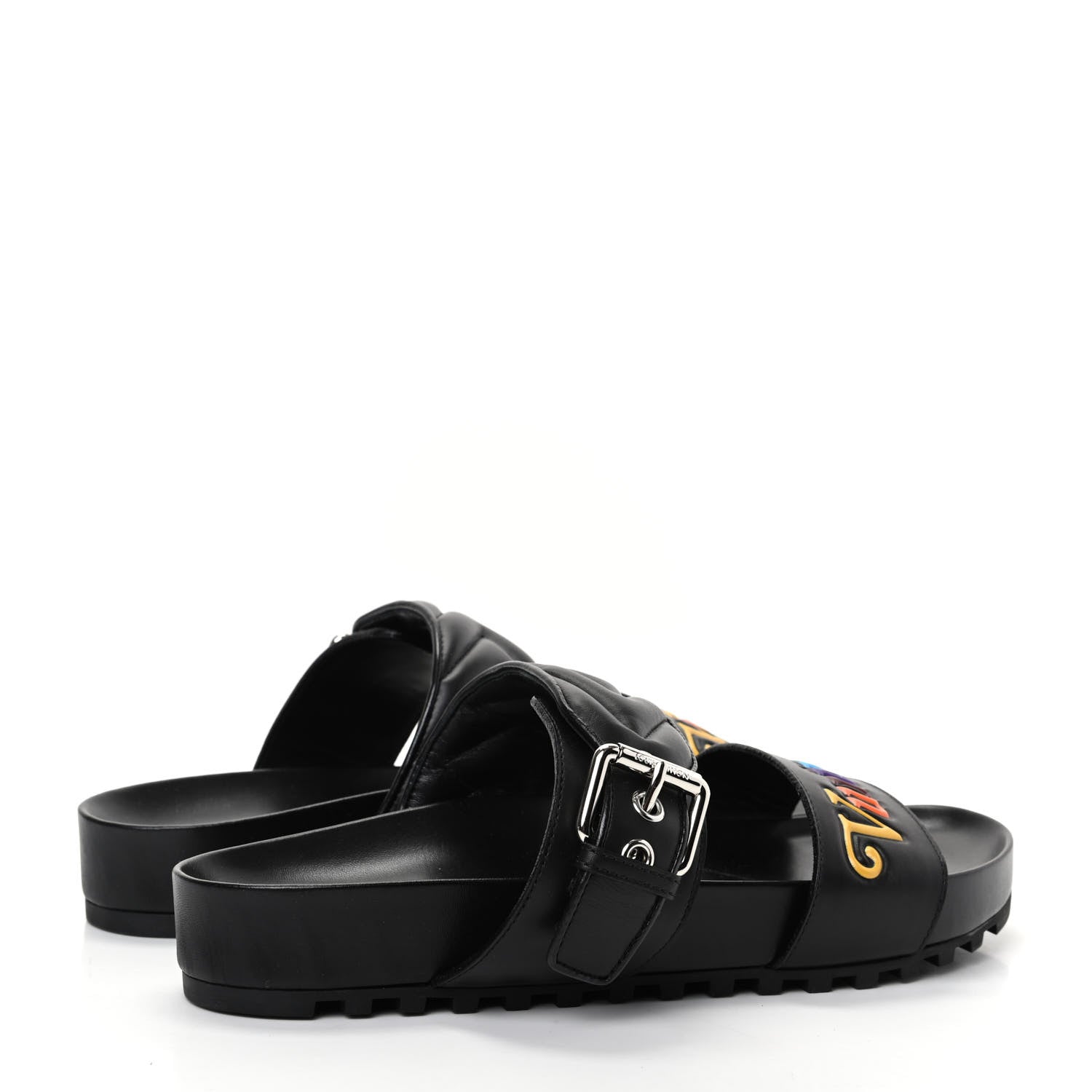 Louis Vuitton Calfskin New Wave Bom Dia Mule Sandals 38 Black 4 of 10