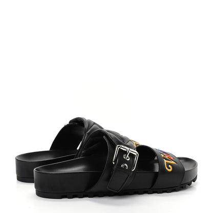 Louis Vuitton Calfskin New Wave Bom Dia Mule Sandals 38 Black 4 of 10