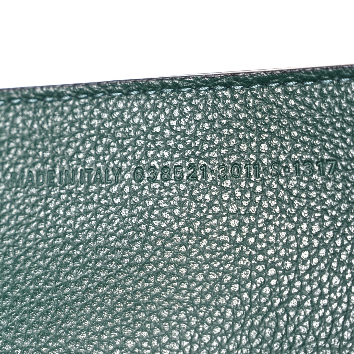 Grained Calfskin Neo Classic Matte Black Hardware S City Forest Green