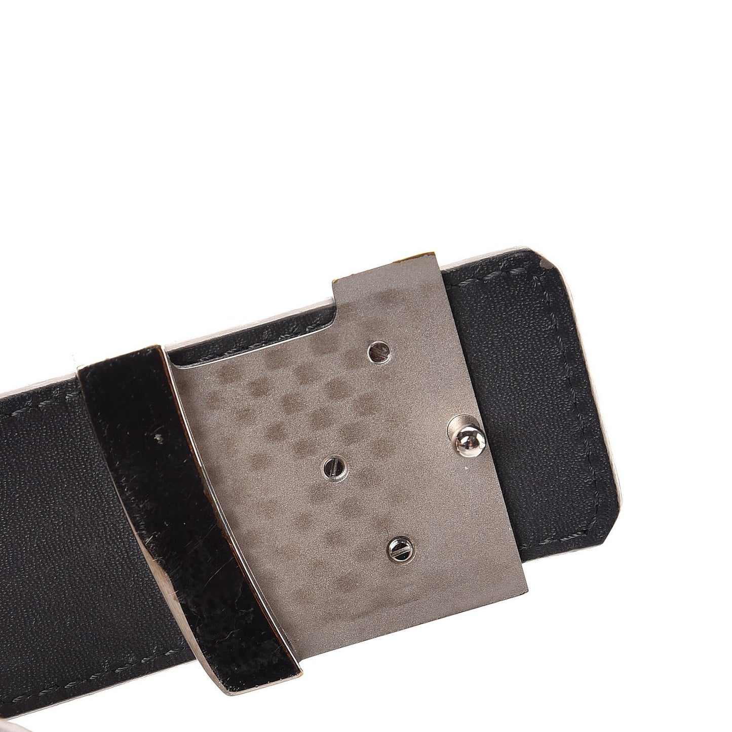 Suede Calfskin Mini Damier 40mm LV Initiales Belt 95 38 Grey
