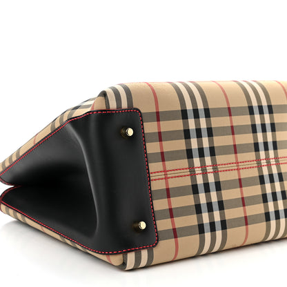 Burberry Horseferry Check Medium Ballingdon Tote Honey Black 10 of 11