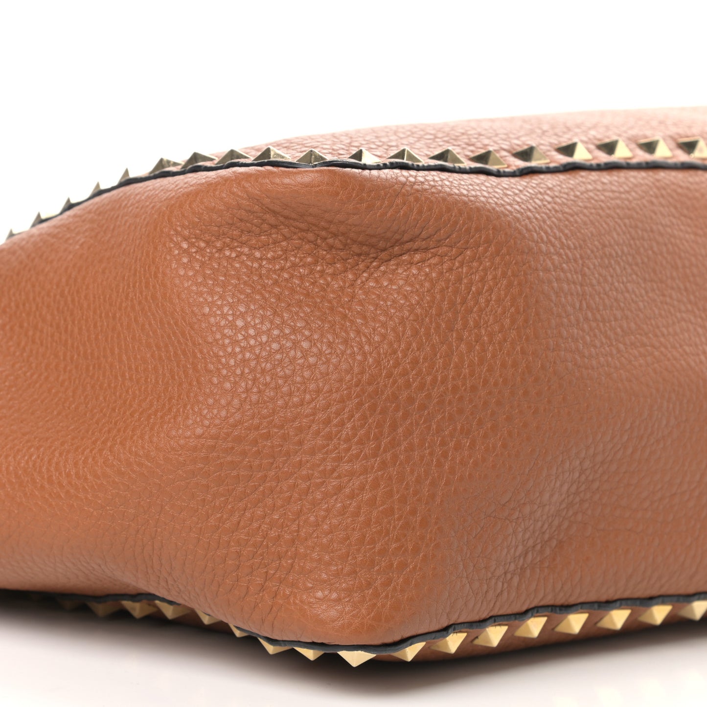 Pebbled Calfskin Medium Rockstud Reversible Tote Light Cuir Marine