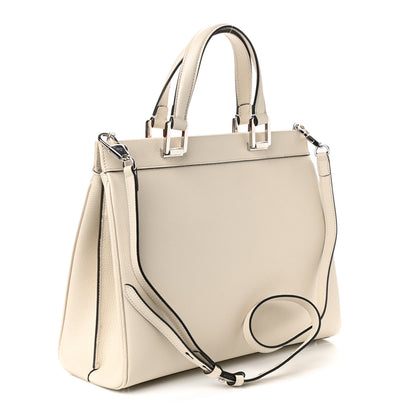 Gucci Grainy Calfskin Medium Zumi Top Handle Bag Mystic White 3 of 9