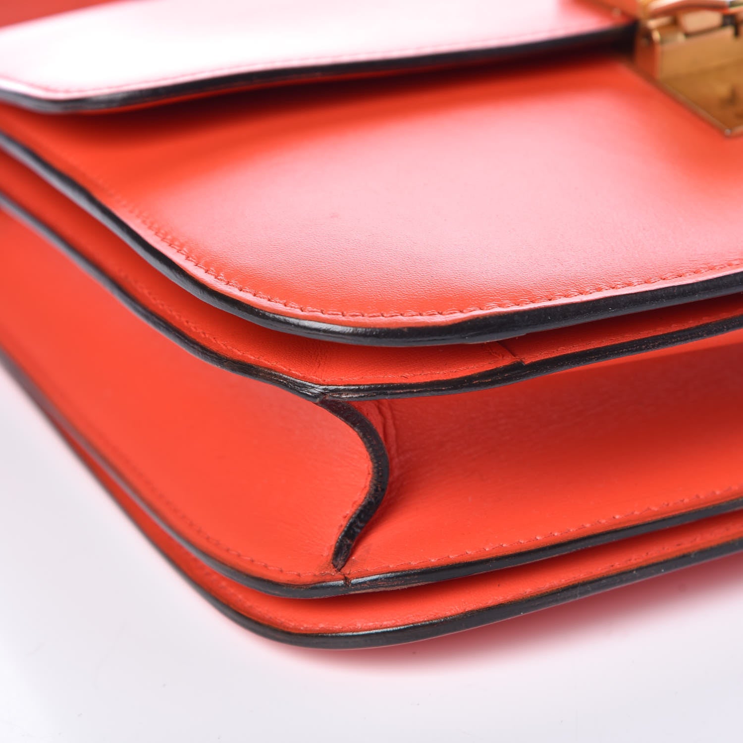 Celine Box Calfskin Medium Classic Box Flap Bag Poppy 8 of 14