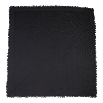 Louis Vuitton Silk Wool Monogram Shawl Black 1 of 4