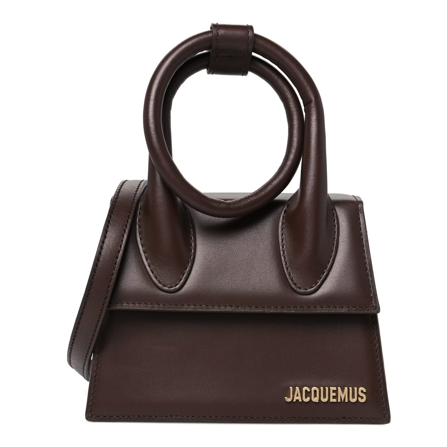 Smooth Calfskin Le Chiquito Noeud Dark Brown