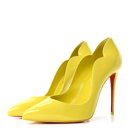 Christian Louboutin Patent Fluo Hot Chick 100 Pumps 38.5 Citrus 4 of 9