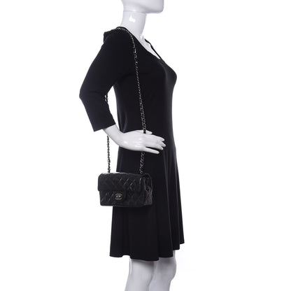 Chanel Striated Patent Quilted Mini Rectangular Flap Black 2 of 11