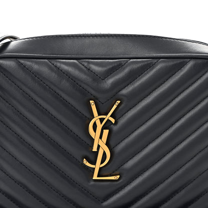 Saint Laurent Calfskin Matelasse Monogram Lou Camera Bag Navy 8 of 10