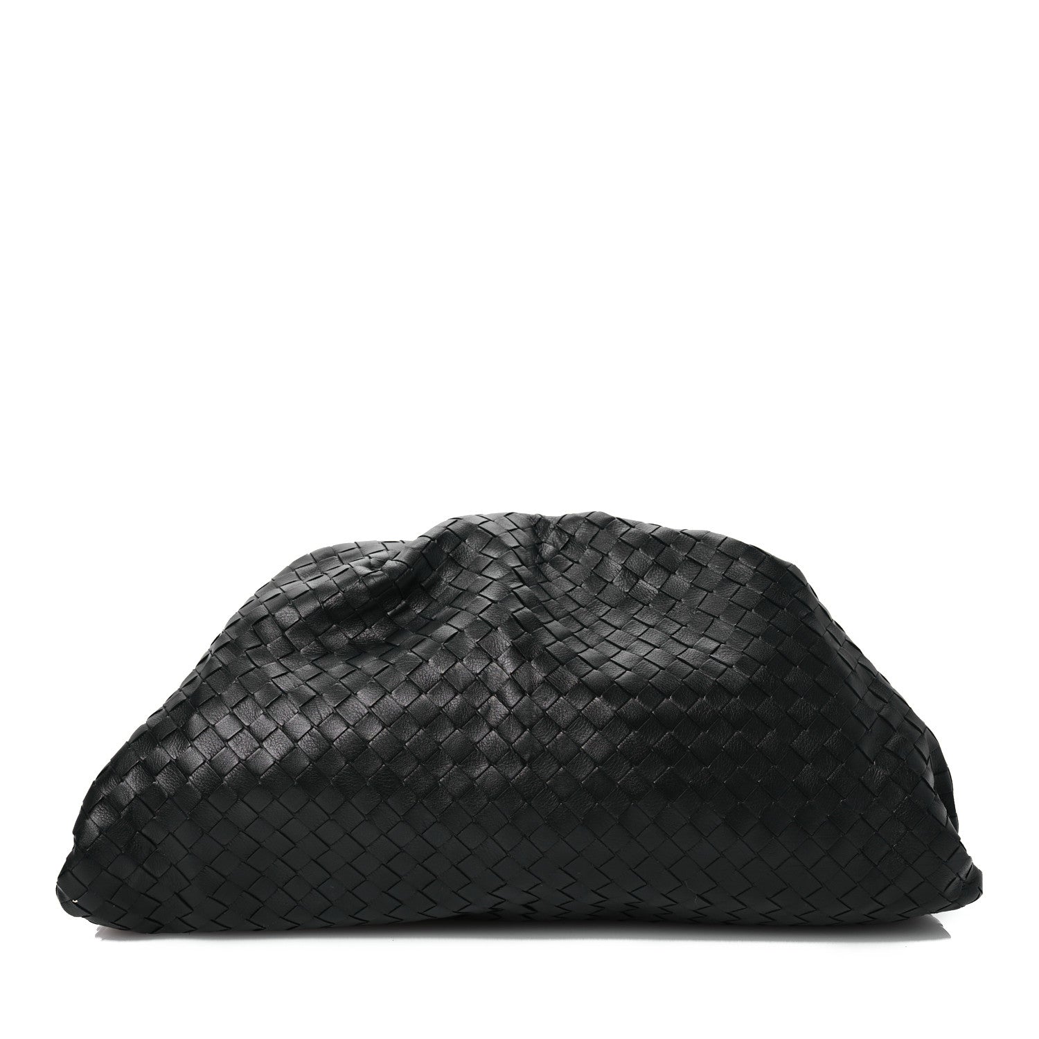 Bottega Veneta Nappa Maxi Intreccio The Pouch Oversized Clutch Black 1 of 11