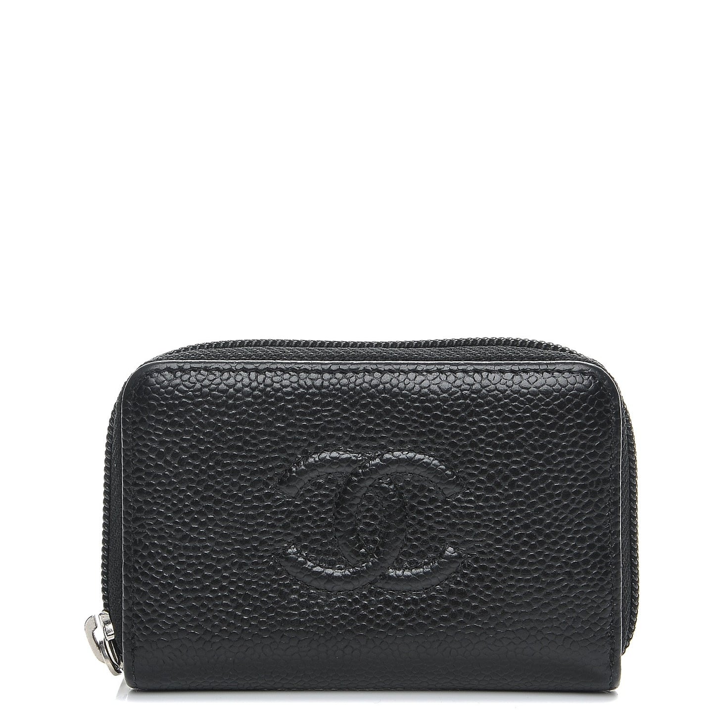 Caviar Timeless CC Zip Around Coin Purse Black