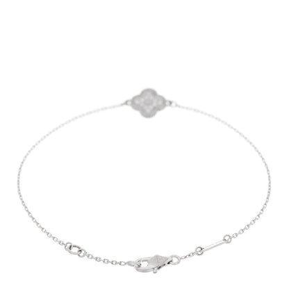 Van Cleef & Arpels 18K White Gold Diamond Sweet Alhambra Bracelet 2 of 5