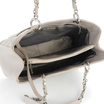 Chanel Caviar Quilted Grand Shopping Tote GST Light Grey 5 of 7