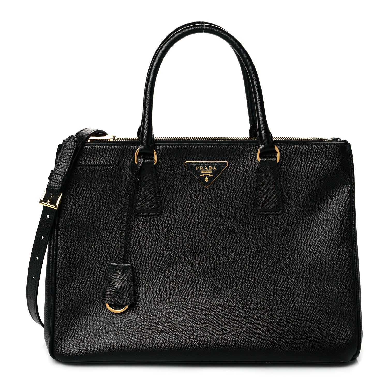 Prada Saffiano Medium Galleria Double Zip Tote Black 1 of 10