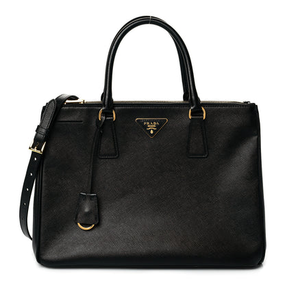 Prada Saffiano Medium Galleria Double Zip Tote Black 1 of 10