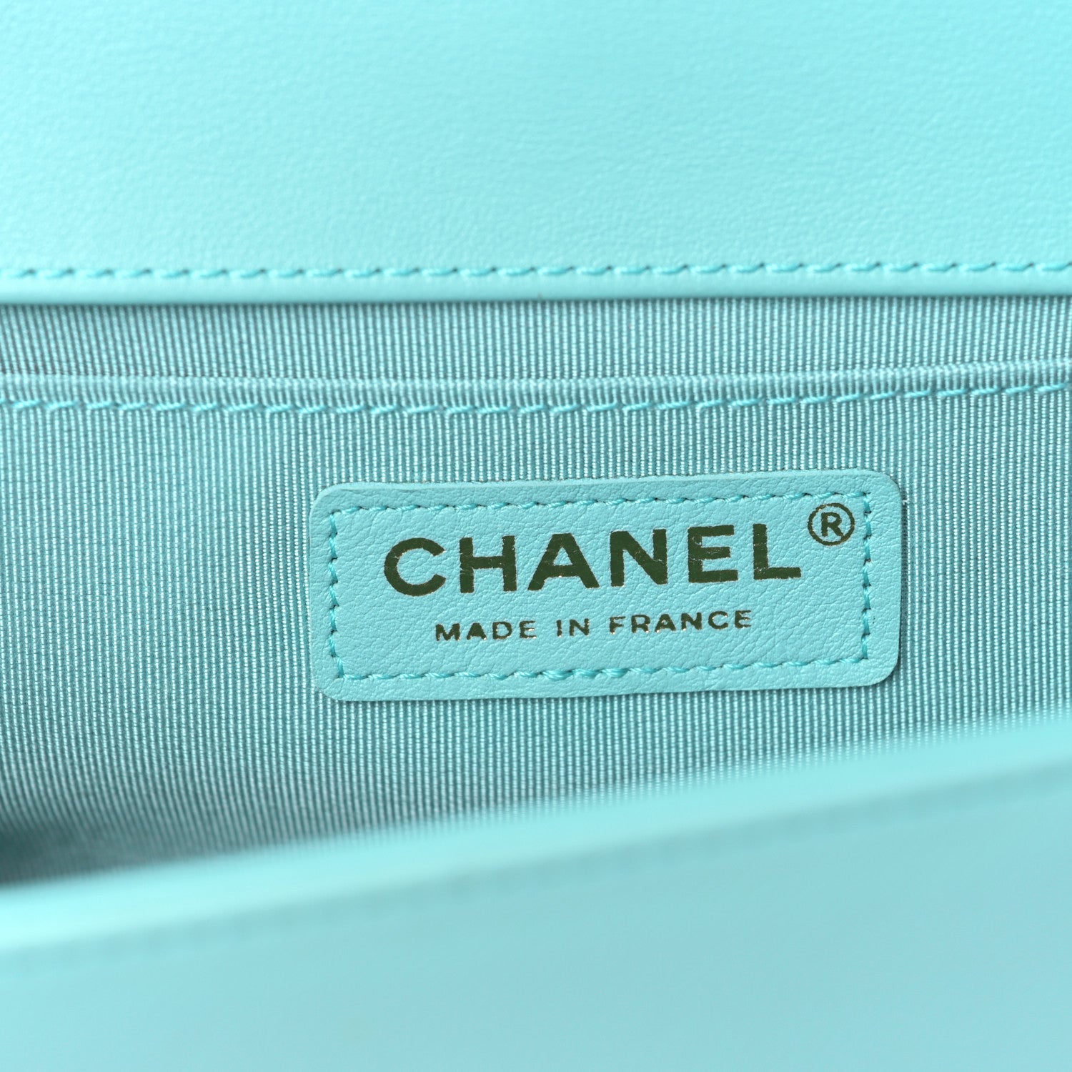 Chanel Lambskin Chevron Quilted Medium Boy Flap Turquoise 6 of 9