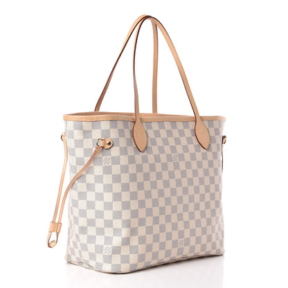 Louis Vuitton Damier Azur Neo Neverfull MM Rose Ballerine 4 of 13