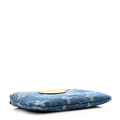 Louis Vuitton Monogram Denim Key Pouch Denim Blue 4 of 6