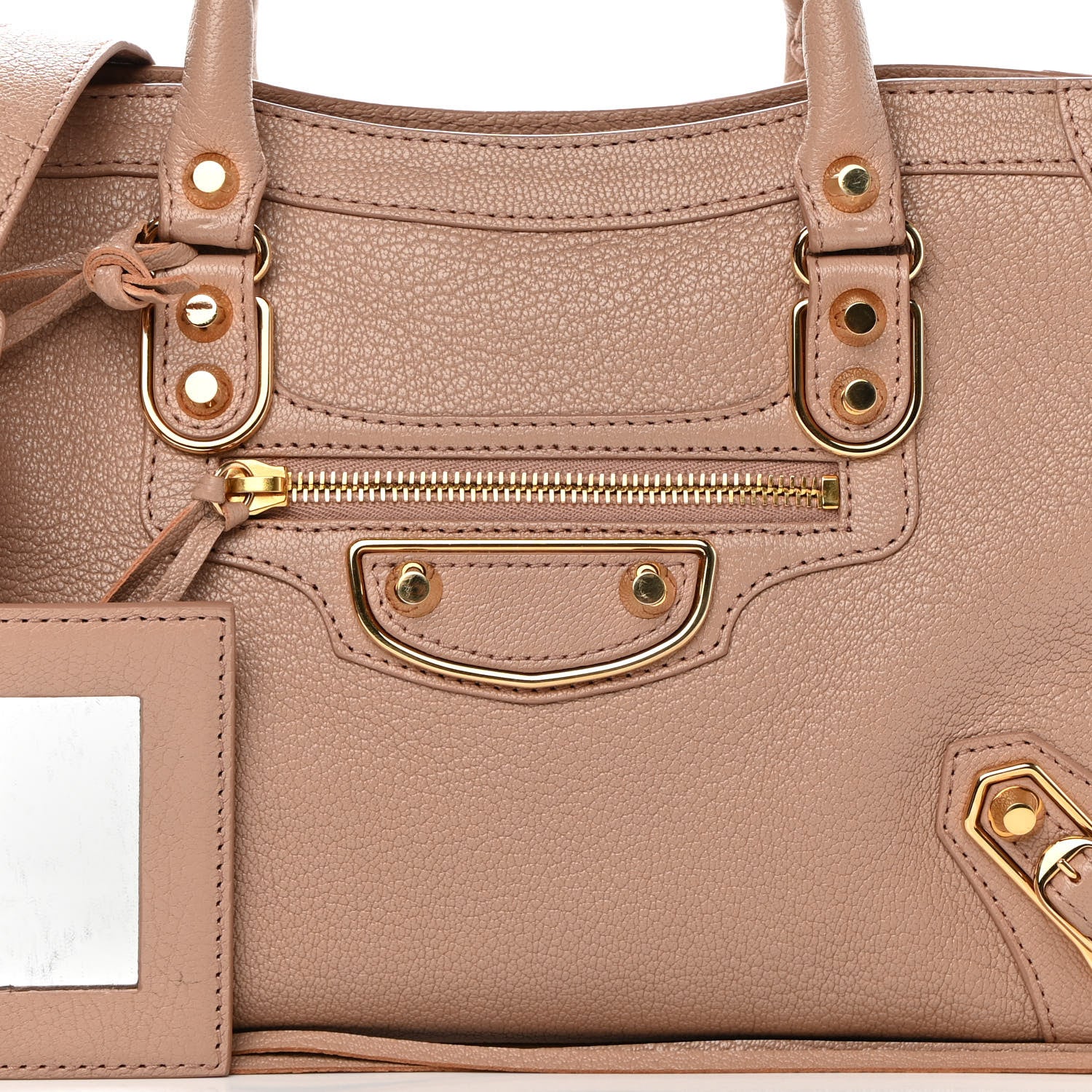 Balenciaga Chevre Gold Metallic Edge Hardware S City Rose Des Sables 8 of 16