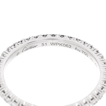 Cartier 18K White Gold Diamond 2mm Etincelle de Cartier Wedding Band Ring 51 5.75 4 of 5
