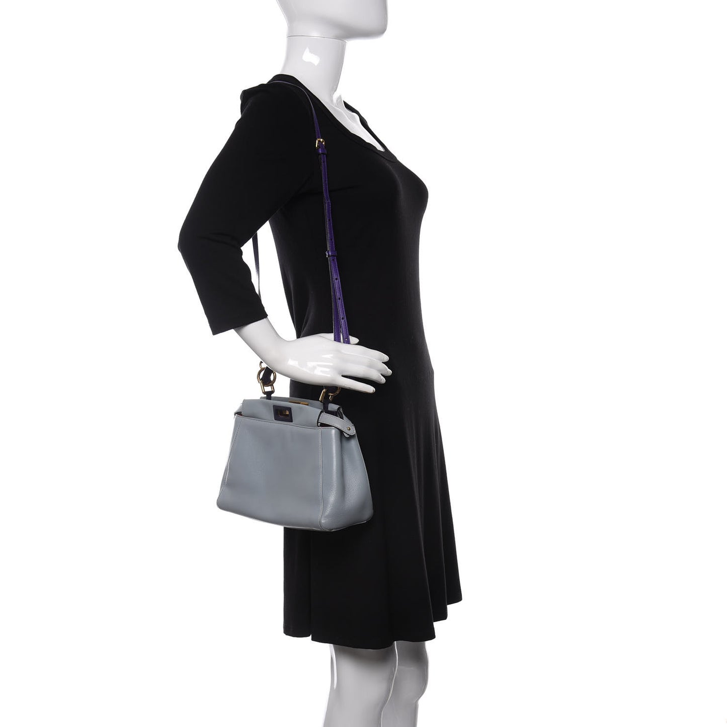 Nappa Colorblock Mini Peekaboo Iconic Satchel Polvere Purple Rain Ruby