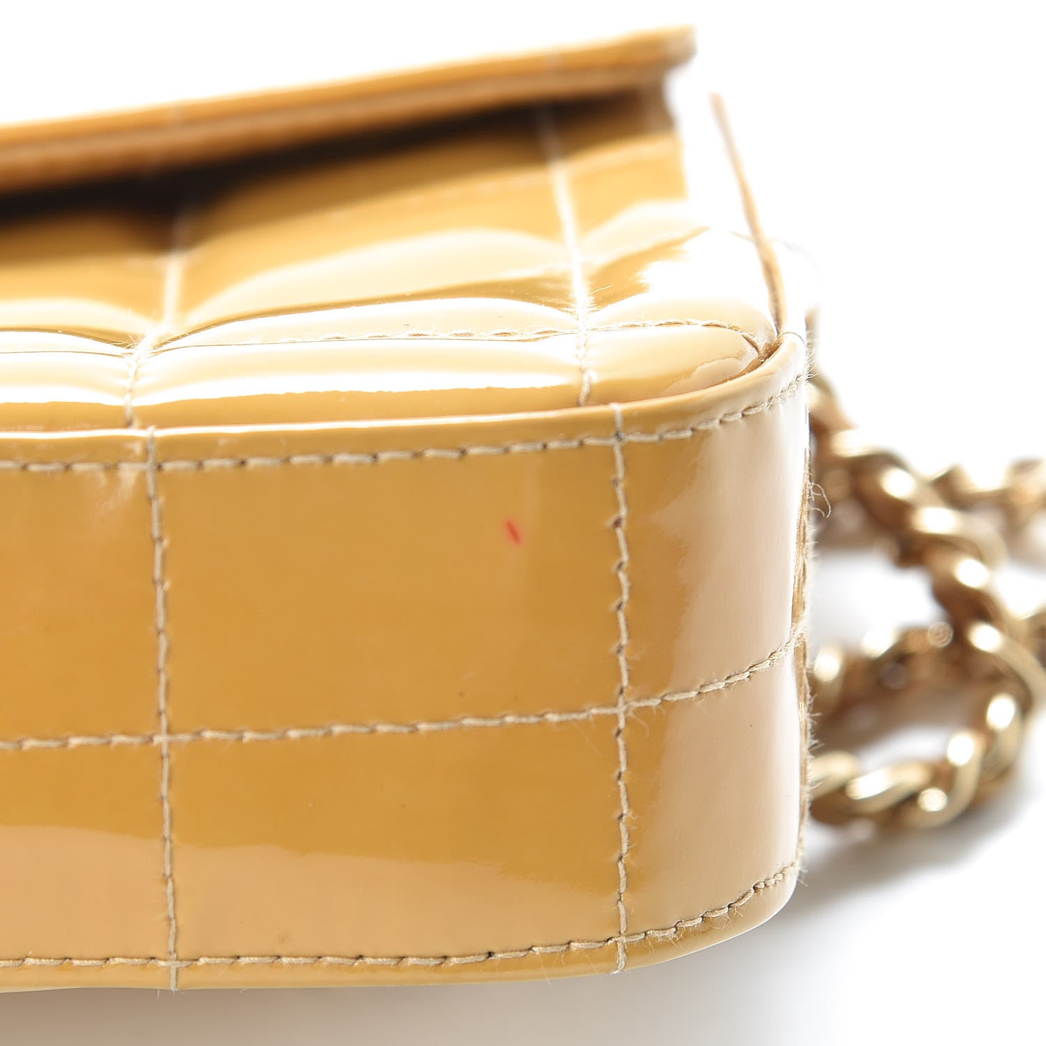 Chanel Patent East West Chocolate Bar Flap Beige 15 of 19