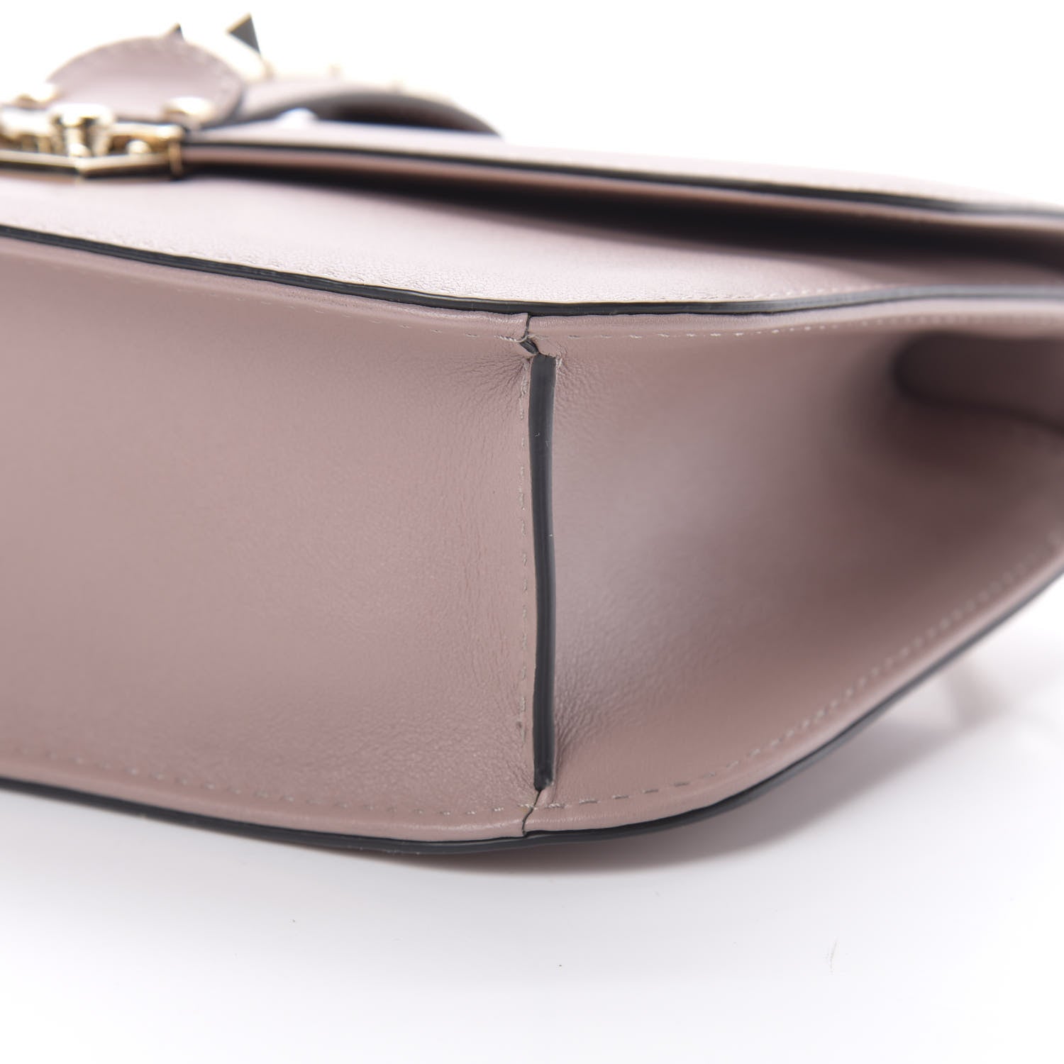 Valentino Garavani Vitello Medium Glam Lock Rockstud Flap Poudre 9 of 12