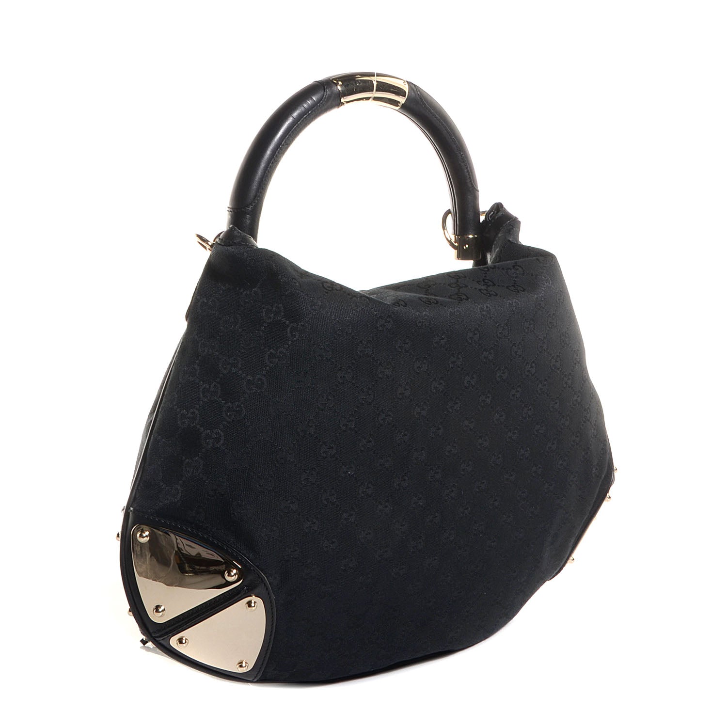 Gucci Monogram Large Indy Top Handle Bag Black 3 of 18