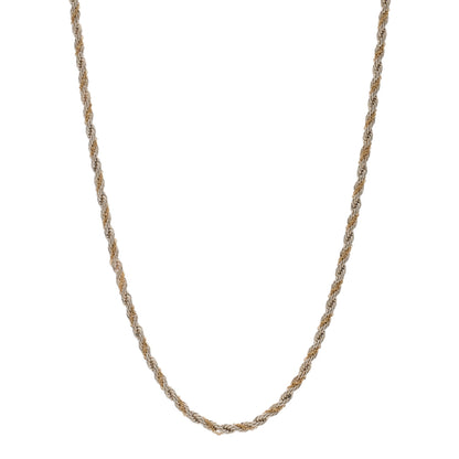 Tiffany Sterling Silver 18K Yellow Gold Rope Chain Necklace 18" 1 of 3