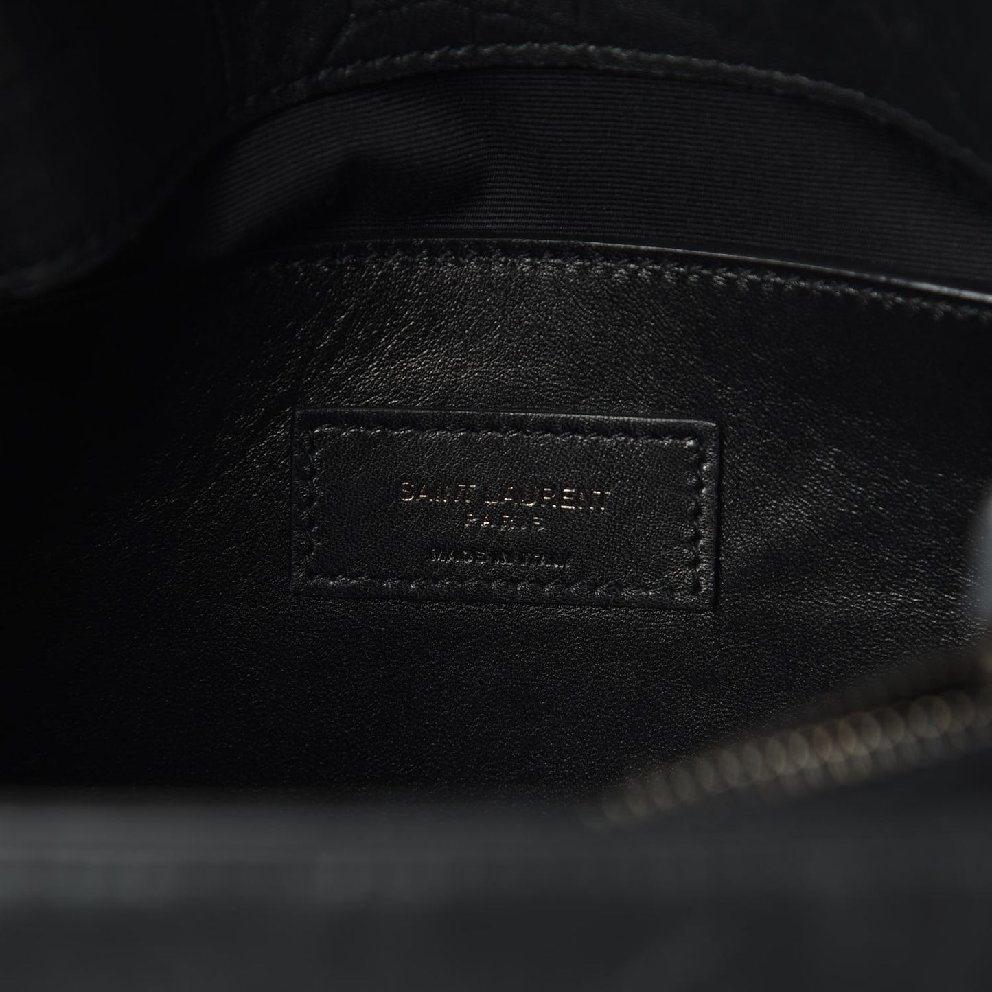Calfskin Crocodile Embossed Medium West Hollywood Monogram Fold-Over Black